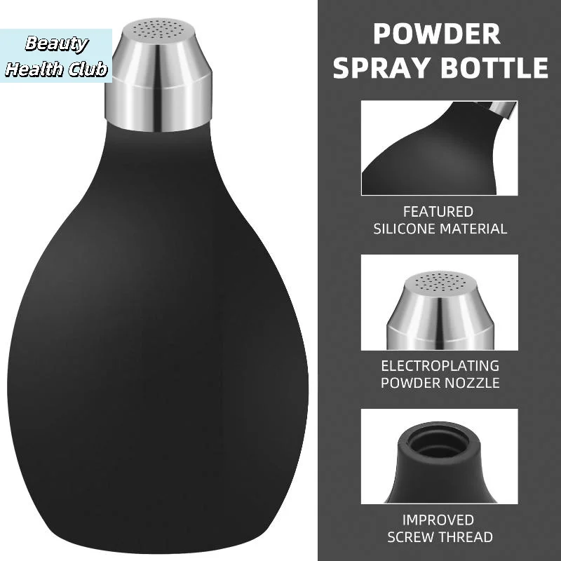 

【1PC Hair Salon Powder Spray Bottle Refillable Talcum Silicone Container Barber Styling Tools Accessory】