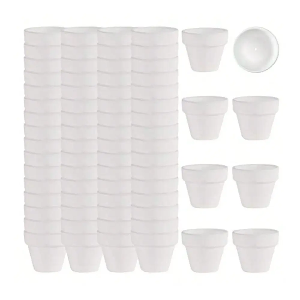 

Inch White Terracotta Pots Pack Of 72 Mini Clay Pot With Drainage Hole For Tiny Cactus Herb Lithop Small Succulent Planter Nurs