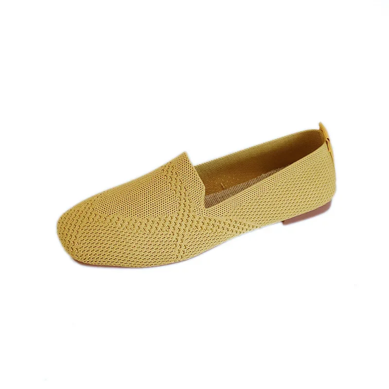 Shoes for Women Soft Sole Anti Slip Casual Flat Bottomed Womans Shoes Knitted Summer Breathable Large Size Flats Shoes