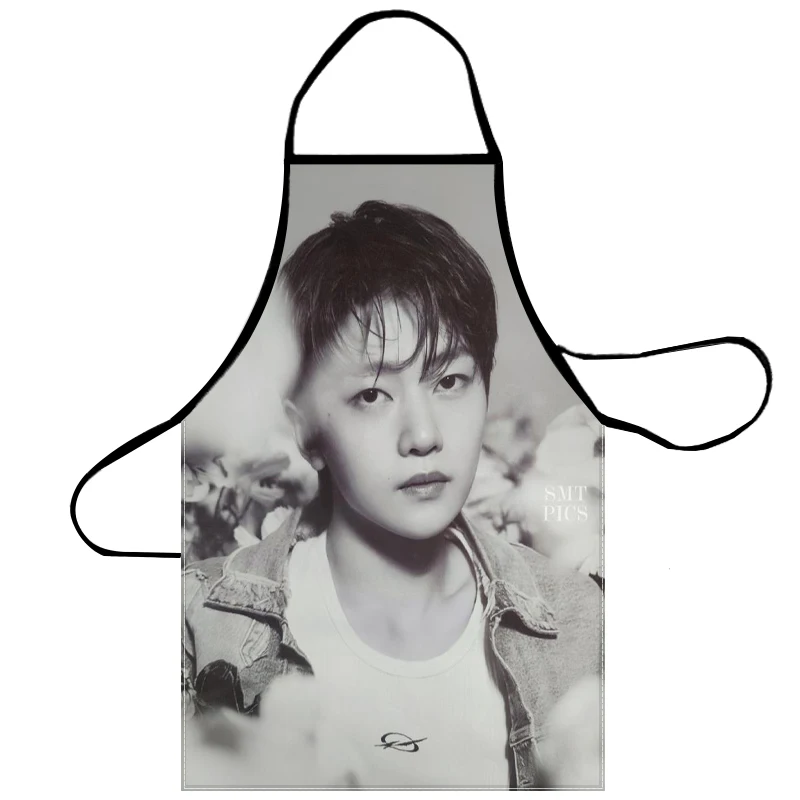 New Seok Woo Hyun Apron ZB1 Kitchen Aprons For Women Oxford Fabric Cleaning Pinafore Home Cooking Accessories Apron