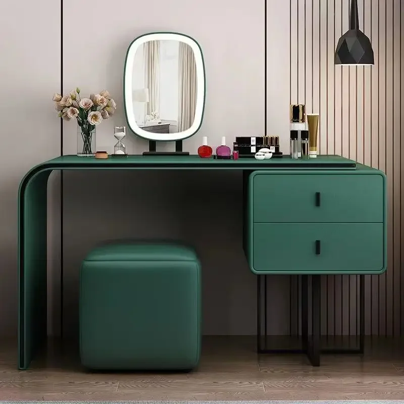 

Luxury Nordic Container Lacquer Dressing Tables Shelf Mirror Makeup Desks Dressers Coiffeuse Home Penteadeira Bedroom Furniture