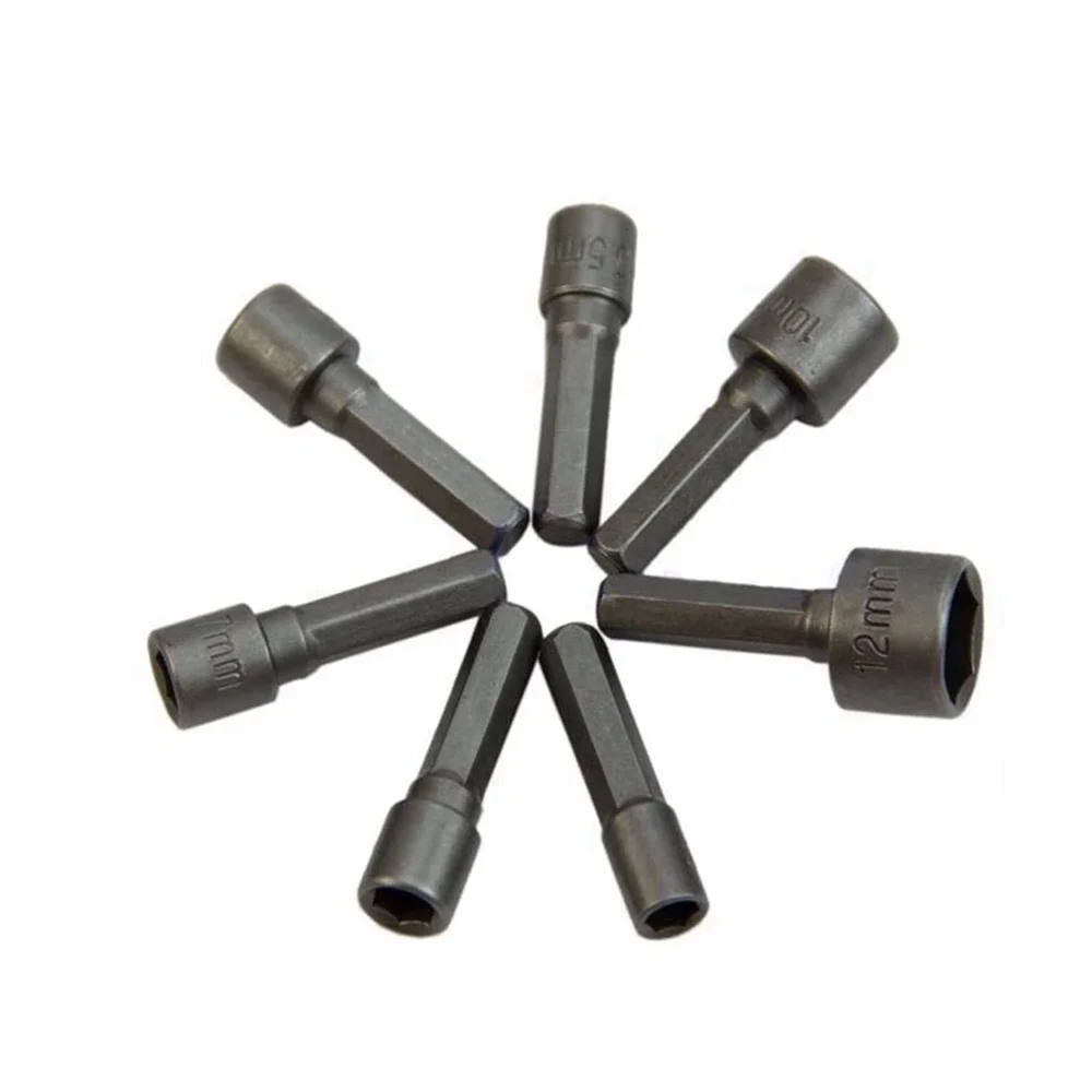 14Pcs Power Nut Driver Drill Bit Set SAE Metric Socket Wrench Screw 1/4"Hex Shank Wrench Tool Set Snap Cross