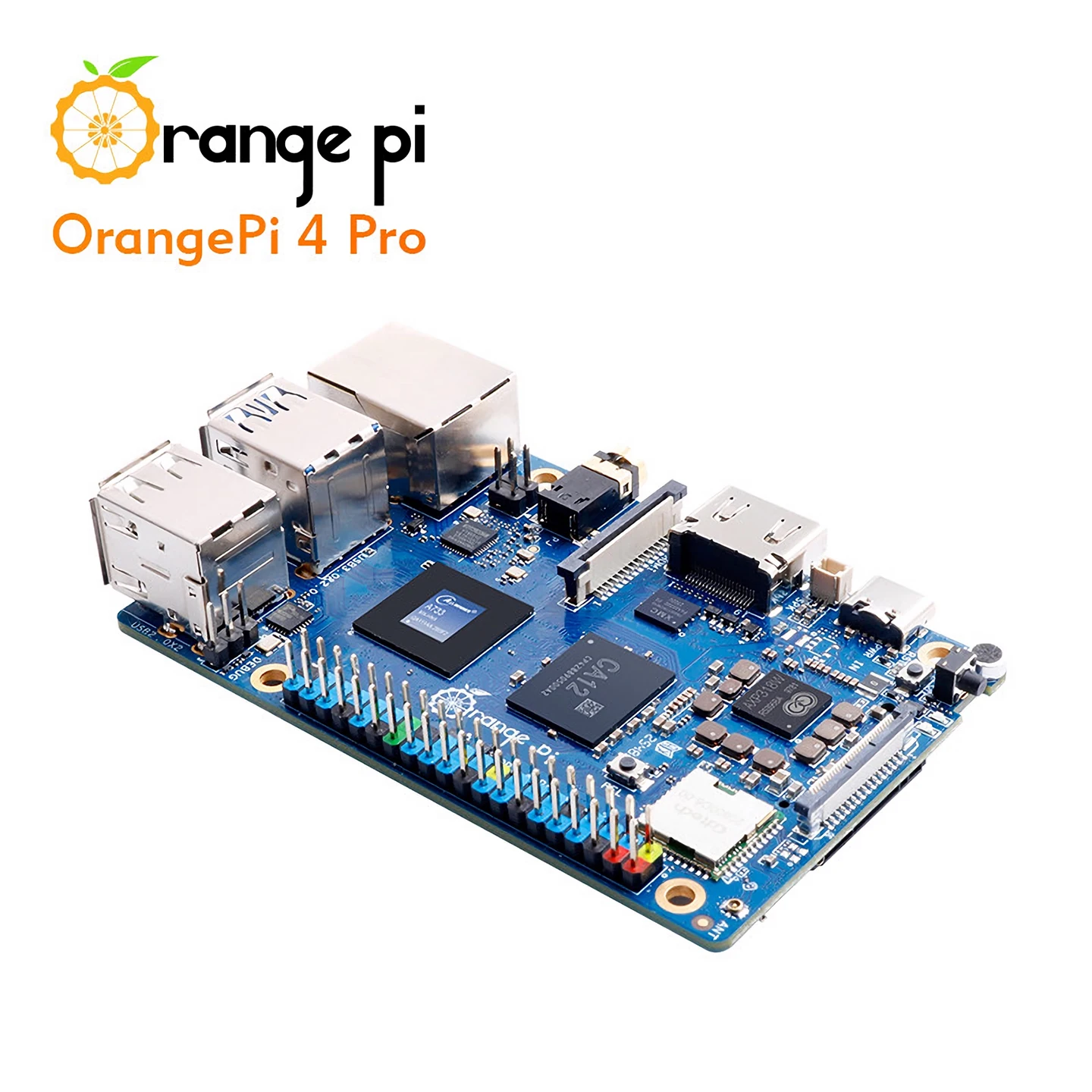Orange Pi 4 Pro 4GB RAM Board Kit Allwinner A733 DDR5 Computer WiFi 6+BT 5 Dual MIPI-CSI Mini PC For Orange Pi 4 Pro