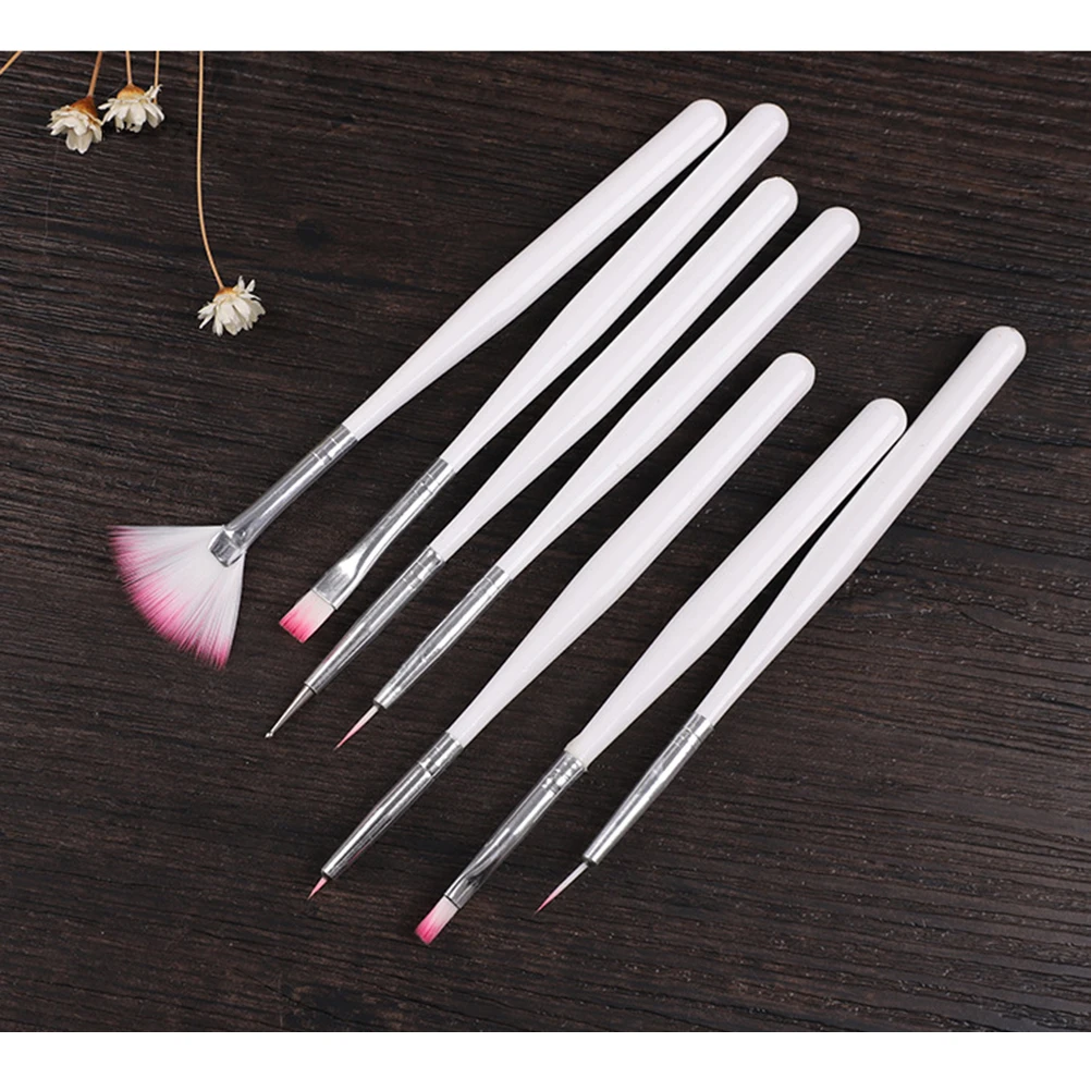 

7pcs Nail Art Brushes Set DIY Tools Manicure Detail Paint Brush High Quality Women Make Up Flowers Patterns Art Supplies