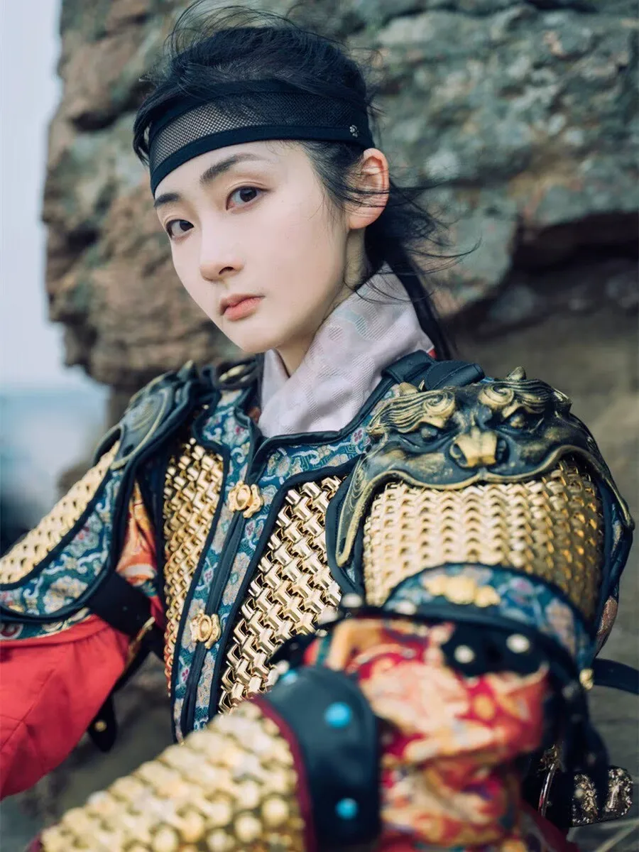 Real Armor Women Ming Dynasty Upright Stainless Steel Armour Medieval Warrior Outfit Unisex Practice Battle Gear Real Armor Men view 3