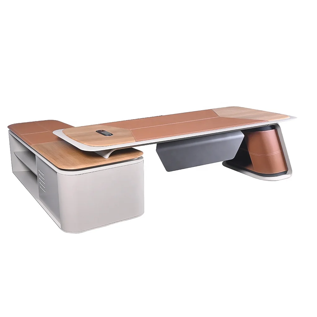 Factory Custom Design L Shaped Modern Executive Desk For Boss Office