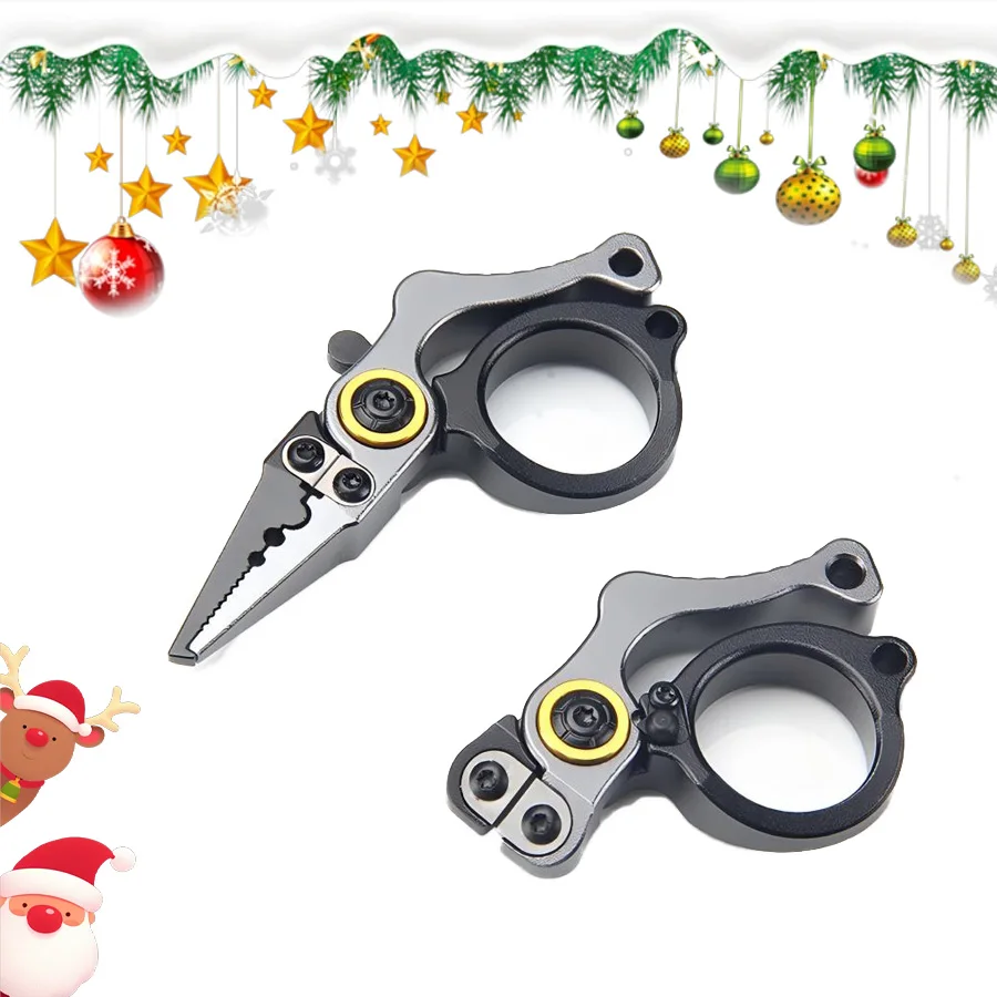 

Fishing Scissors Pliers Aluminum Alloy,Tungsten Steel,Portable Fishing Tool with Lock, Open Loop,Lead Press,Fishhook Tying