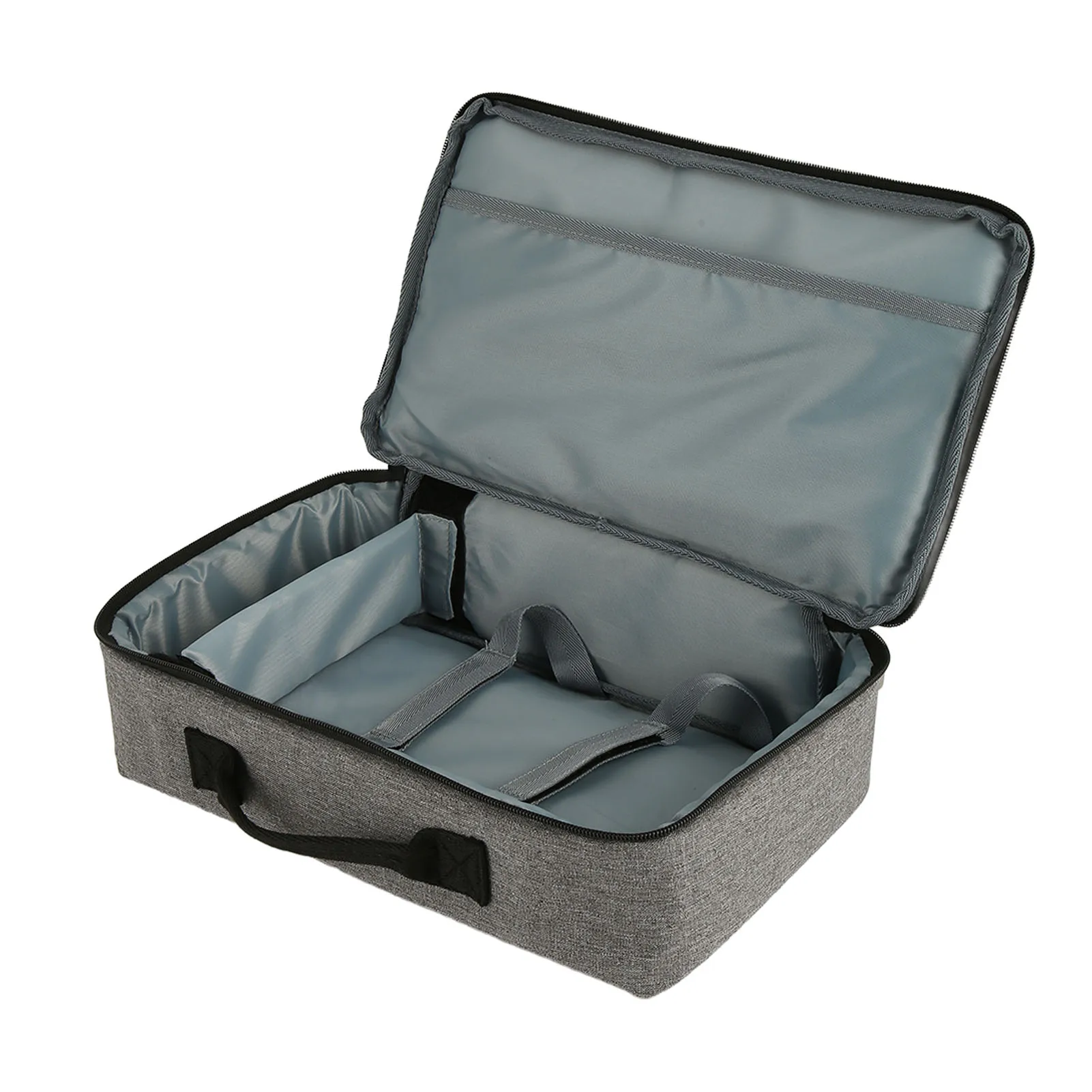 Projector Bag 13.6x7.9x4in Heavy Duty Nylon Portable Projector Carrying Case With Sturdy Handle For Travel Gray