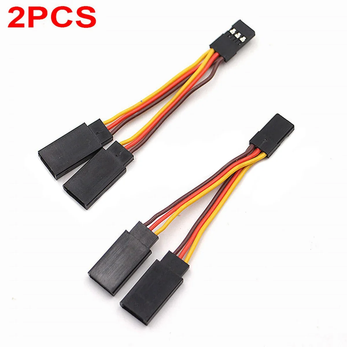 1 2pcs /5pcs 90mm Servo Splitter Cable,1 Male to 2 Female JR Style Servo Y Harness Cables Extension Lead Wire for RC Car Drone