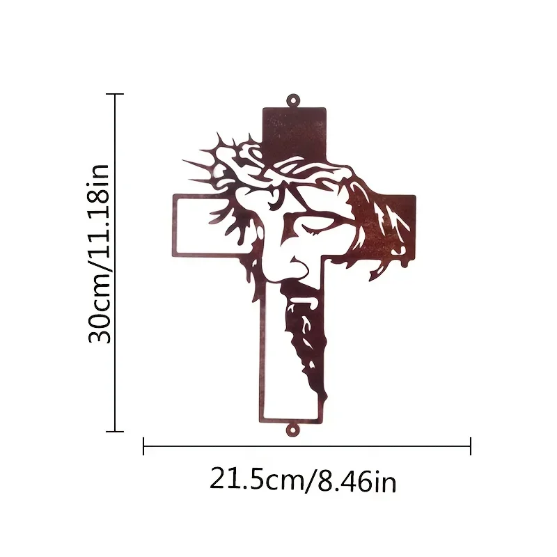 

CIFBUY Decoration Metal Cross Sign Wall Silhouette, Easter Wall Hanging Decorations Home Art Decor Easter Decorative Iron Living