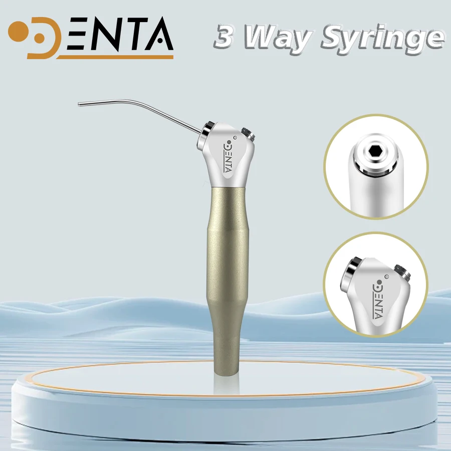 Golden Dental Air Water 3 Triple three Way Syringe Handpiece with 2 Nozzles Tips Tubing Tubes For KAVO SIRONA FONA clean Tools