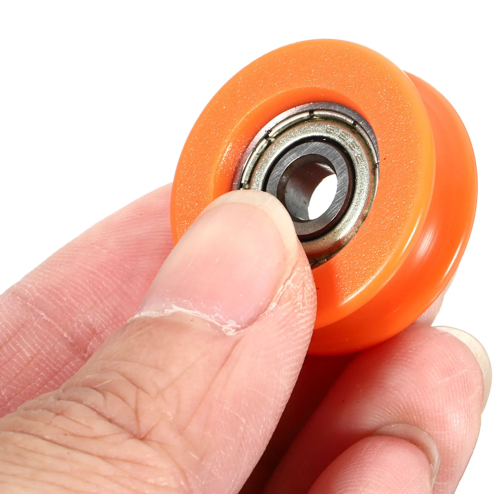 4 قطعة بكرة الأسطوانة انزلاق الباب عجلات U-شكل الأخدود البلاستيك تحمل الثقيلة المسار عجلة لخزانة البوابة المنزلقة #6