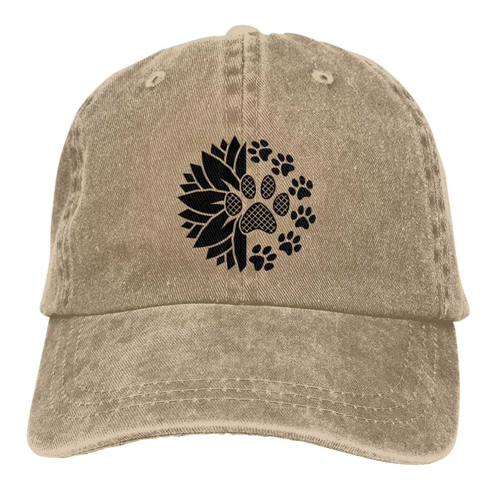 

Sunflower Dog Paw Baseball Cap Golf Dad Hat Adjustable Original Classic Low Profile Cotton Hat Pure Cotton Hat For Men Women