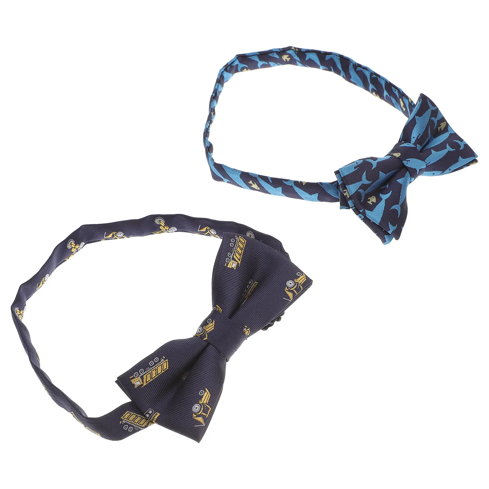 

2 шт. Детские регулируемые галстуки-бабочки с мультяшными рисунками, готовые к использованию, для вечеринок, фотосессий, торжественных мероприятий, аксессуар для детской одежды из полиэстера