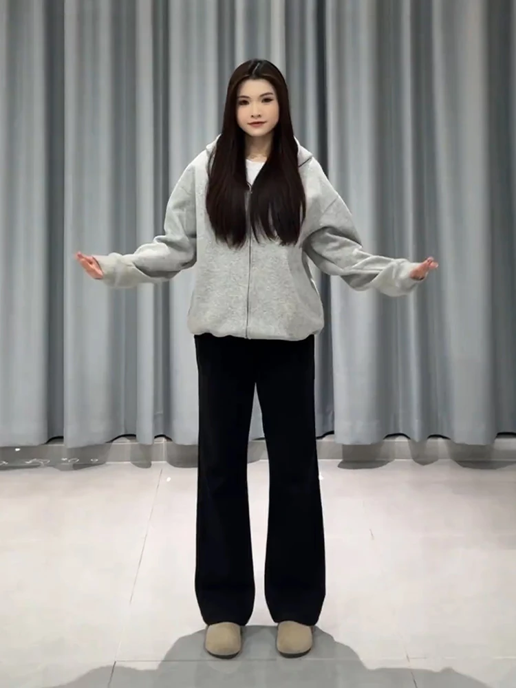 

Мужские повседневные брюки Bla Men's Flared Casual Pants Spring American Sle Cleanfit Fce Leg Lengthening Knife, свободного прямого кроя, с эффектом удлинения ног