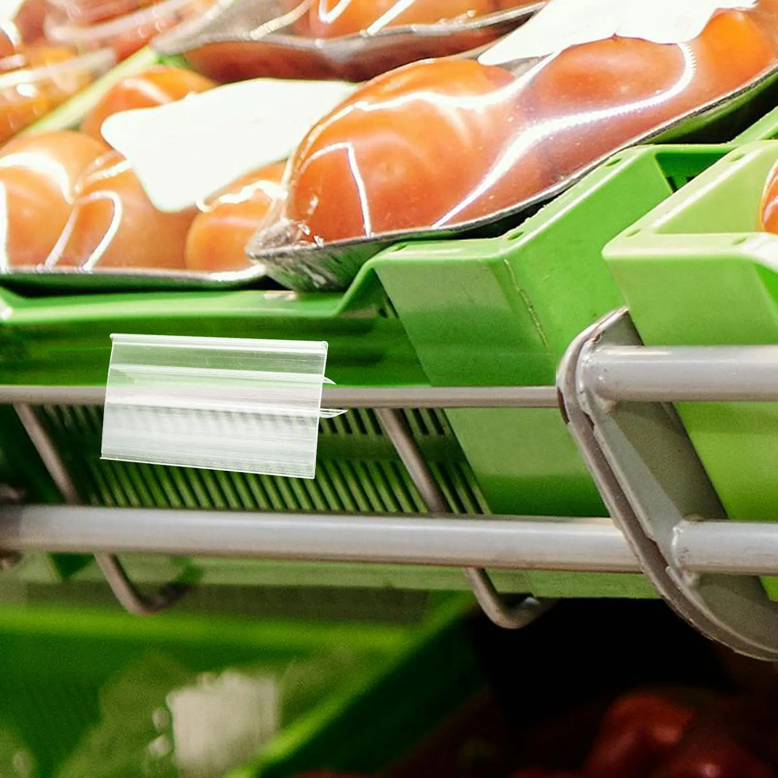 50 STKS Plank Label Houders Transparante Plastic Kaartbeugel Retail Wire Rack Clips Etiketten Perfecte Update Informatie Display