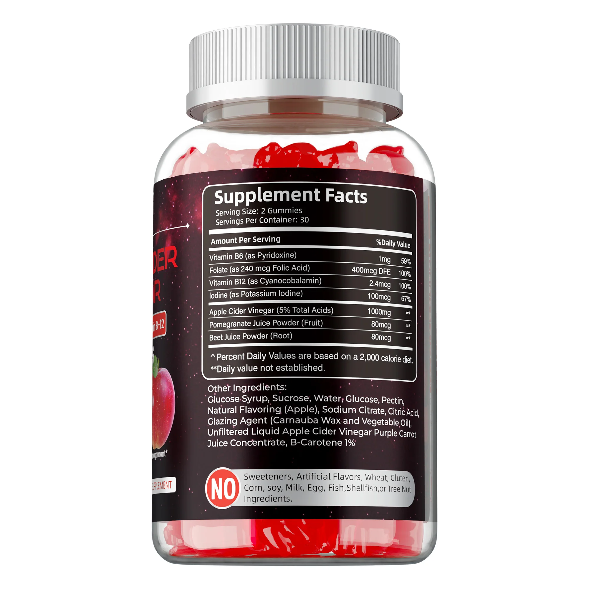 Apple Cider Vinegar Gummies - Supports Digestive, Reduce Bloating and Constipation, Metabolism, Increases Energy Levels