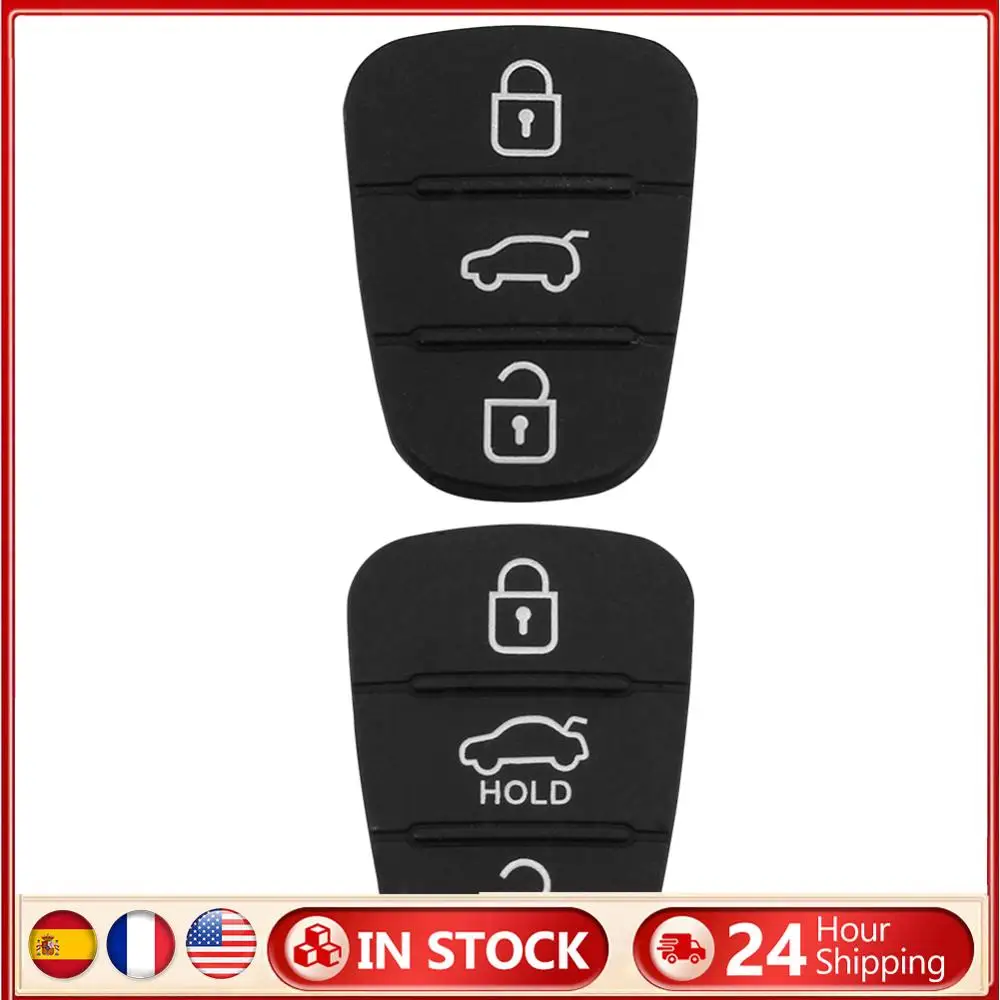 

Чехол для дистанционного ключа автомобиля, силиконовая резиновая накладка для Hyundai Kia, 3-кнопочный брелок для ключей