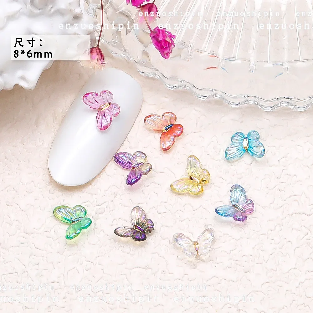 20pcs Tiny Mix Butterflies Miniature-Fairy Garden Ornament Micro Landscape DIY Crafts Decoration 3D Nail Tile Accessories