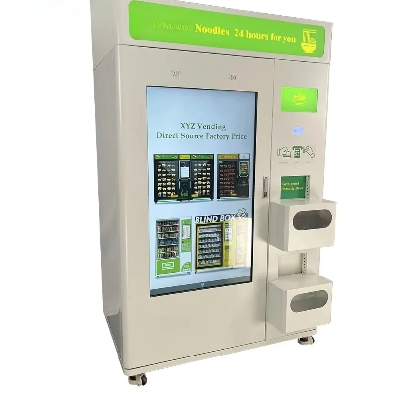 مصنع براءات الاختراع الجديد للأغذية الساخنة 55 بوصة تعمل باللمس آلة بيع المعكرونة قوانغدونغ