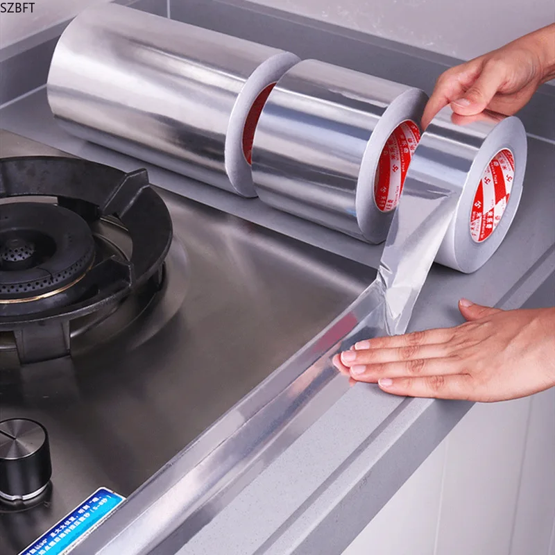 0.05mm thickness Aluminium Foil Adhesive Sealing Tape Thermal Resist Duct Repairs High Temperature Resistant Foil Adhesive Tape