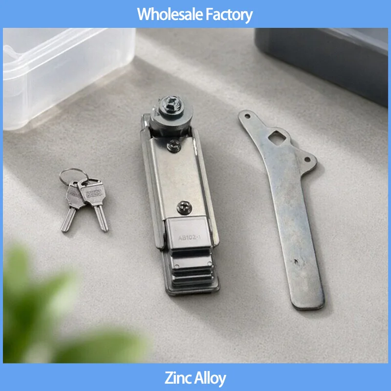 2pcs Zinc Alloy Flat Lock Mechanical Cabinet With Button Spring Mechanism And Flat Door Industrial Equipment