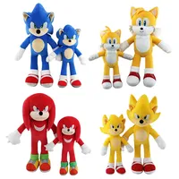 25-36cm Sonic The Hedgehog Soft Stuffed Plush Doll Cartoon Game Anime Knuckles Shadow Silver Tails Metalsonic Plushie Toys