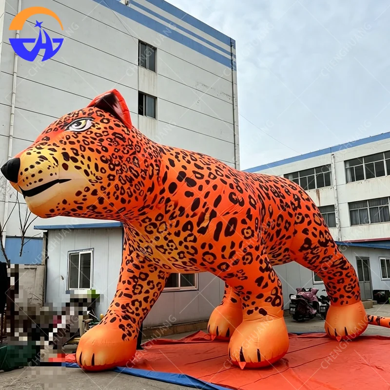 Customized inflatable leopard model animal themed outdoor advertising activity decoration props with blower