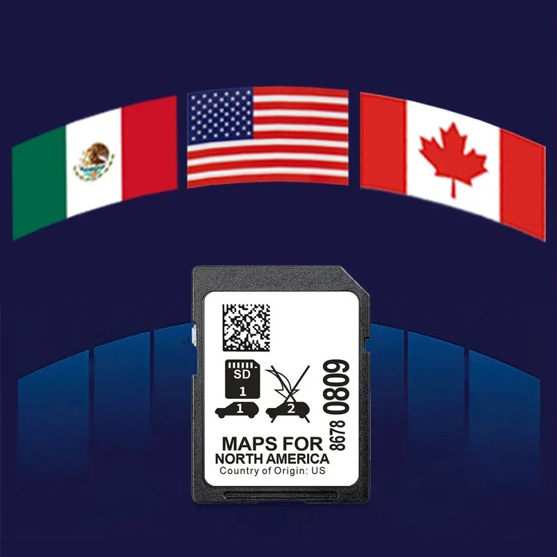 خرائط أمريكا الشمالية لكاديلاك CT5 2020-2023 مركبة Sat Nav GPS SD بطاقة الملاحة أحدث إصدار تحديث مع فلاش الشحن