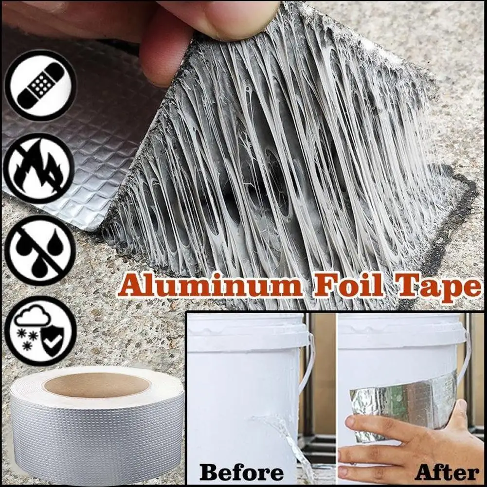 

1M Tape Waterproof Seal High And Low-temperature Resistance Tape Wall Crack Roof Duct Repair Adhesive Fix Tape