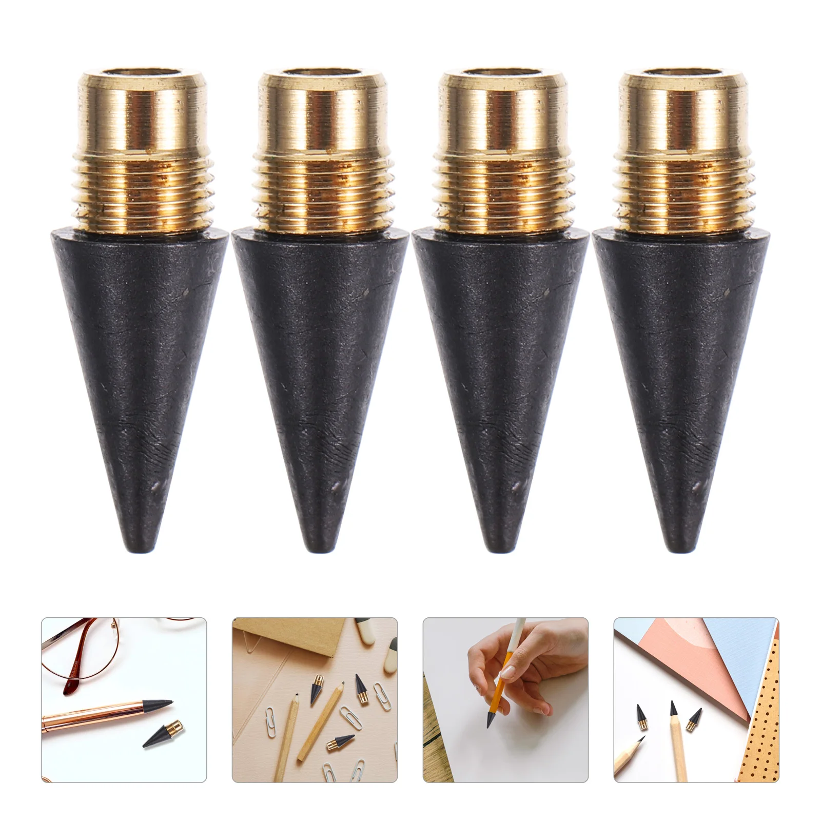 30 Pcs School Supplies Pencil Head Student Inkless Eternal Pencils Graphite Everlasting Hb