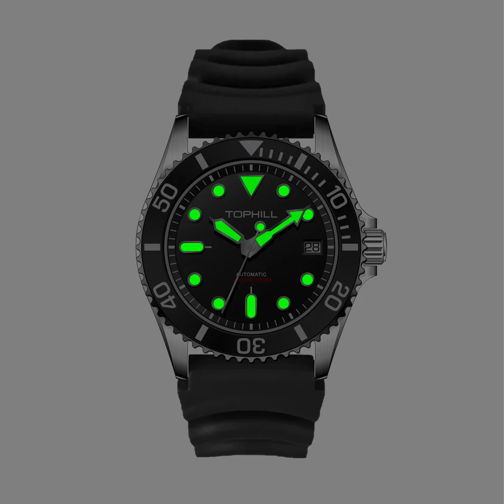 TOPHILL 300M Diving Watch For Men Super Luminous Automatic NH35 Movement Mechanical Watches Waterproof Wristwatches Sapphire