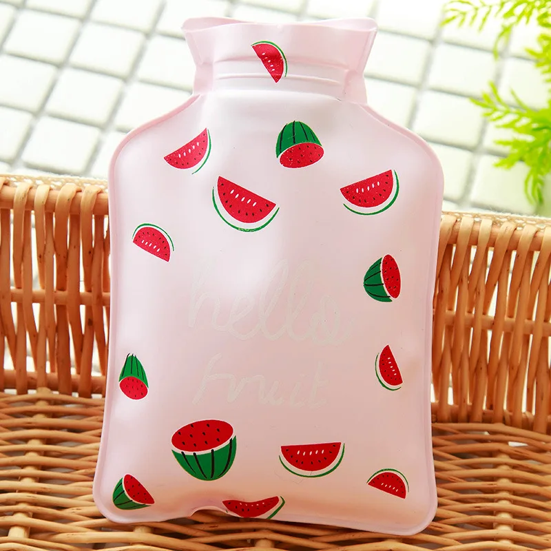 Pvc Hot Water Bottle Mini Cartoon Water Injection Hot Water Bag Size Hand Warmer Water Injection Hot Water Bottle