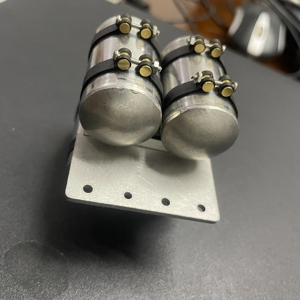 Decoração de tanque de gás de simulação de metal para caminhão 1/14 Tamiya RC SCANIA 770S R620 VOLVO 750 Mercedes-Benz ACTROS 3363 MAN Peças de carro