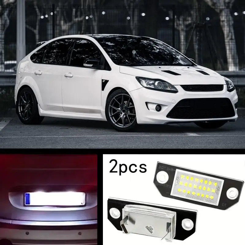 

2pcs car license plate lights, suitable for Ford Focus MK2 C-MAX LED license plate lights, no errors, 6500k color