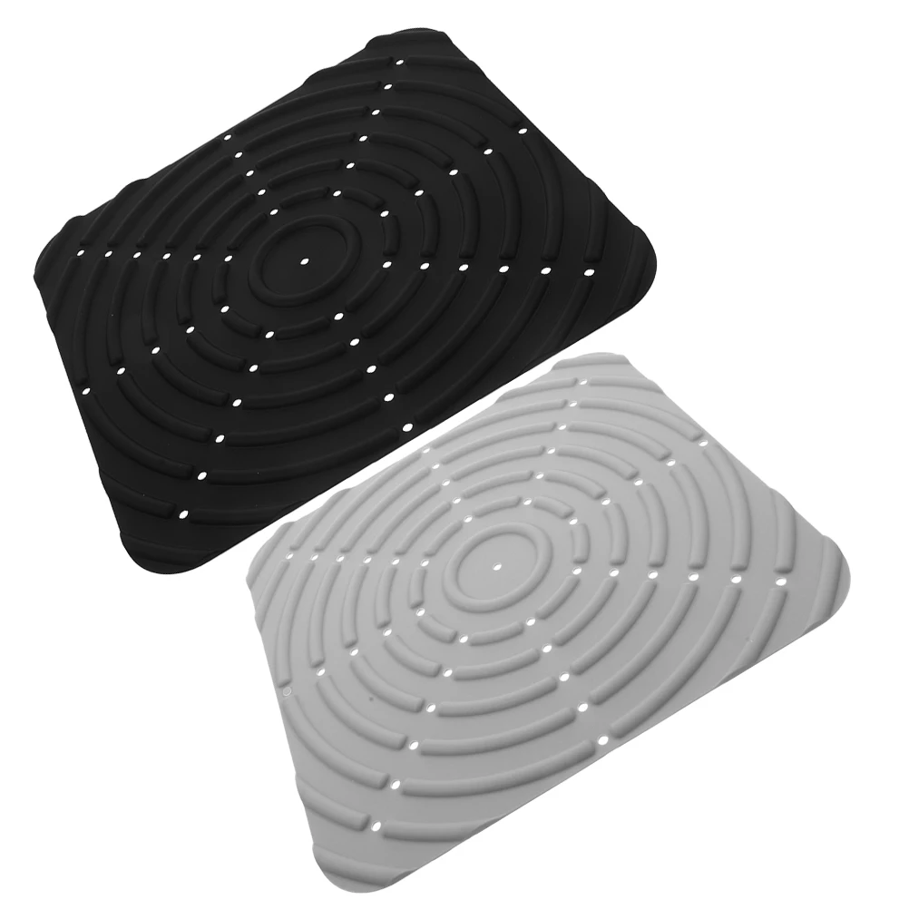 

2 Pcs Black Grey Washable Silicone Chicken Nesting Mats Pet Cushions Egg Laying Protective Pads Coop Box Liners Reusable