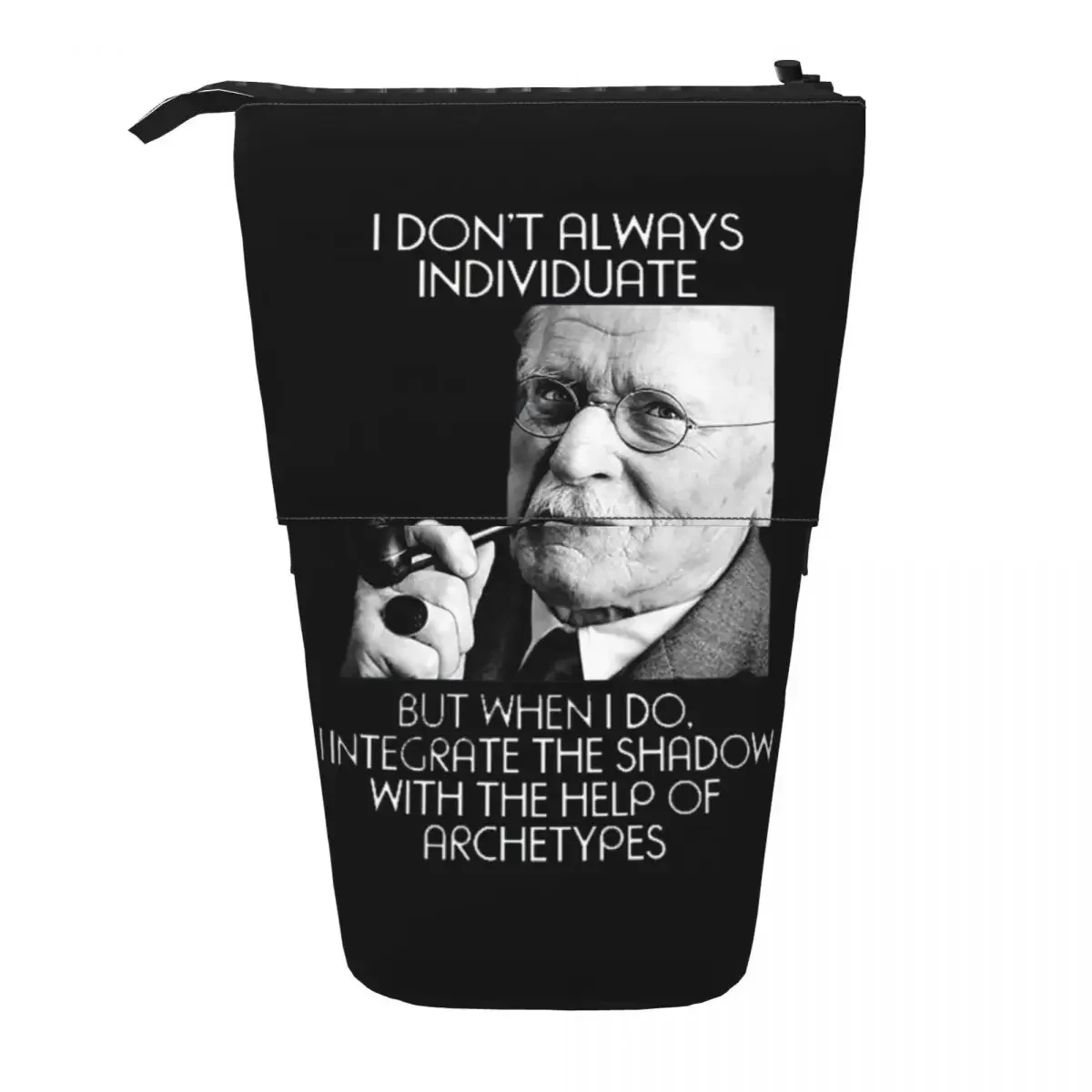 Carl Jung - Individuate Reversible Pencil Case for Students Gifts Pen Box Pencil Bag Stationery Supplies Pen Holder Bag
