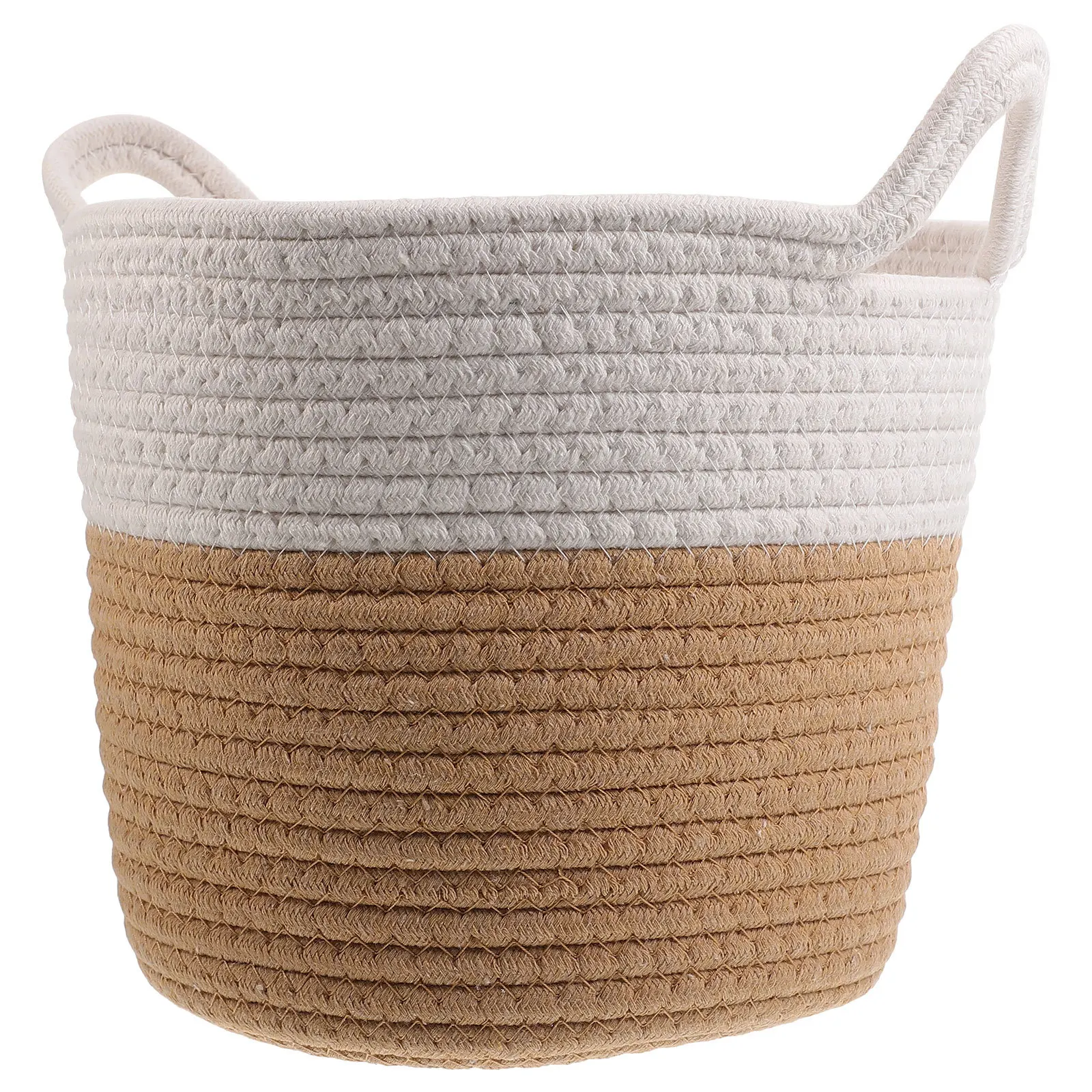 

Handwoven Woven Storage Basket for Indoor Plants Rustic Cotton Rope Planter Basket Flower Pot Holder for Home Decoration Storage