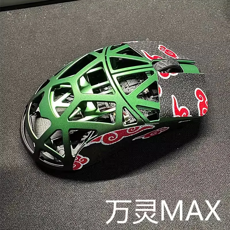 Anti-Slip Sticky Mouse Fita Anti-Suor, Magnésio, Adequado para WLmouse Beast Max, Floco de Neve, Textura Lagarto, 1 Conjunto