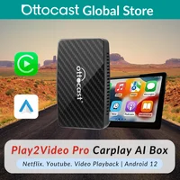 Ottocast Play2video Pro AI Box inalámbrico Carplay Android Auto adaptador Netflix Dongle reproducción de vídeo 1080p pantalla espejo para Audi