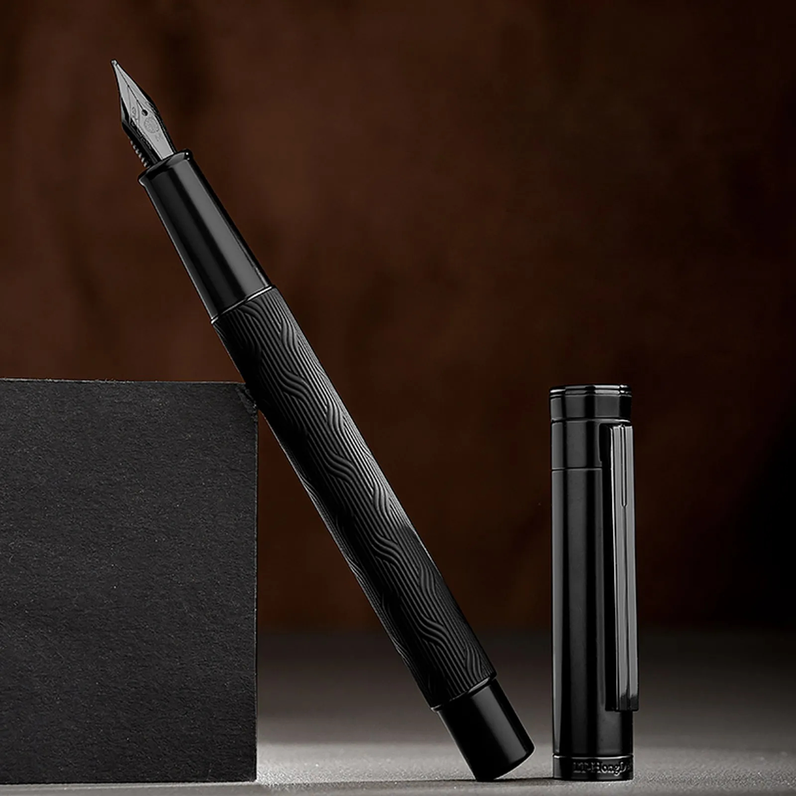 

Hongdian EF/F/M Nibs Black Fountain Pen Carbon Fiber Gift Pen ink pens