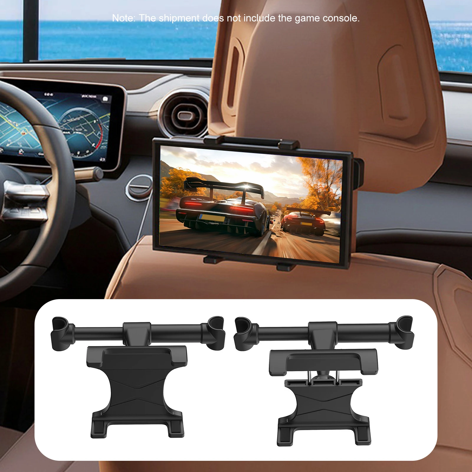 Держатель для Switch 2, док-станция, автомобильный подголовник, крепление для игровой подставки, регулируемый держатель игровой консоли, портативная игровая поддержка для Switch/OLED