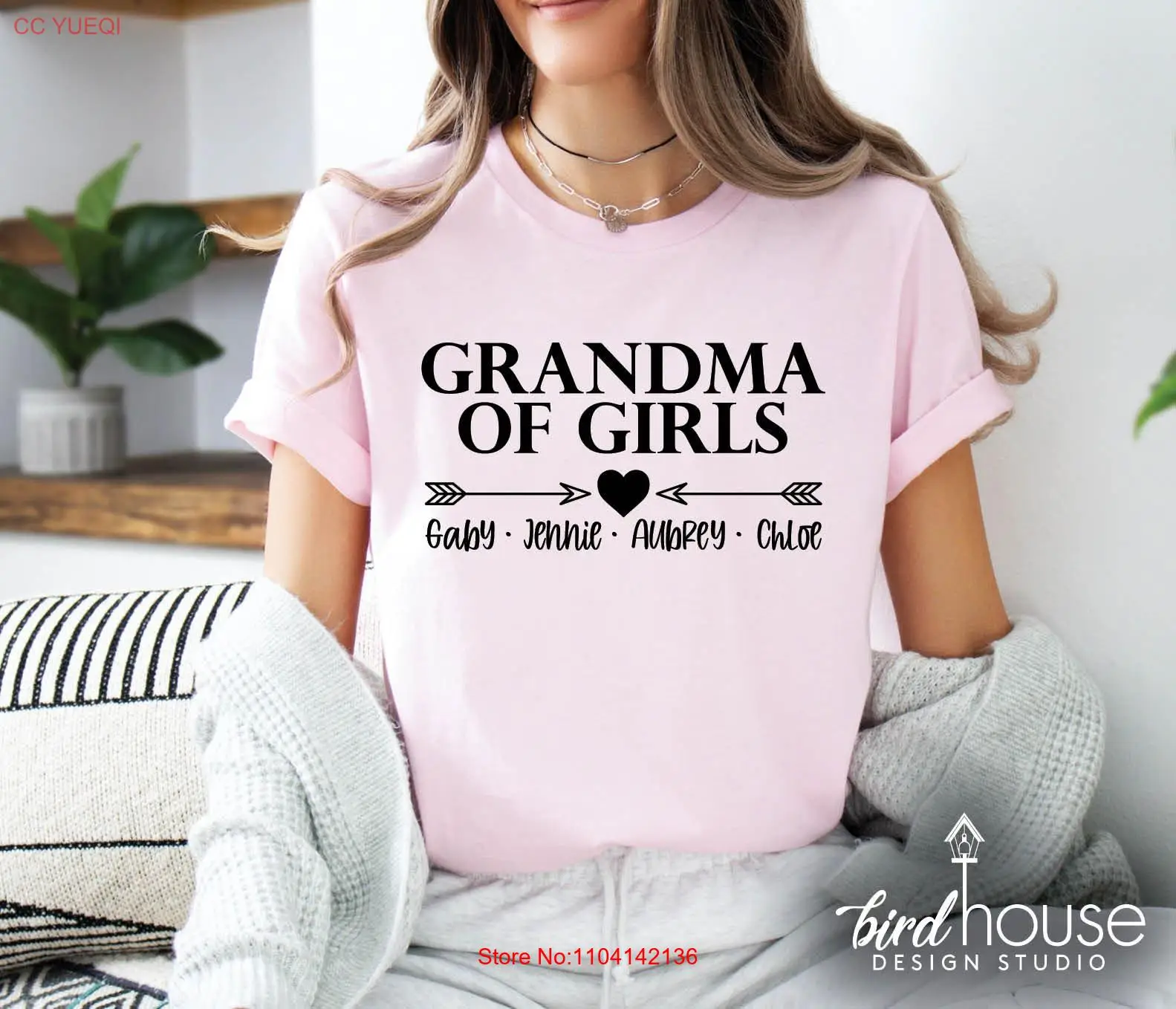 

Grandma of Girls Personalized Mom I Love my Grandsons T Shirt Cute Any Color Customize Mothers Day ideas