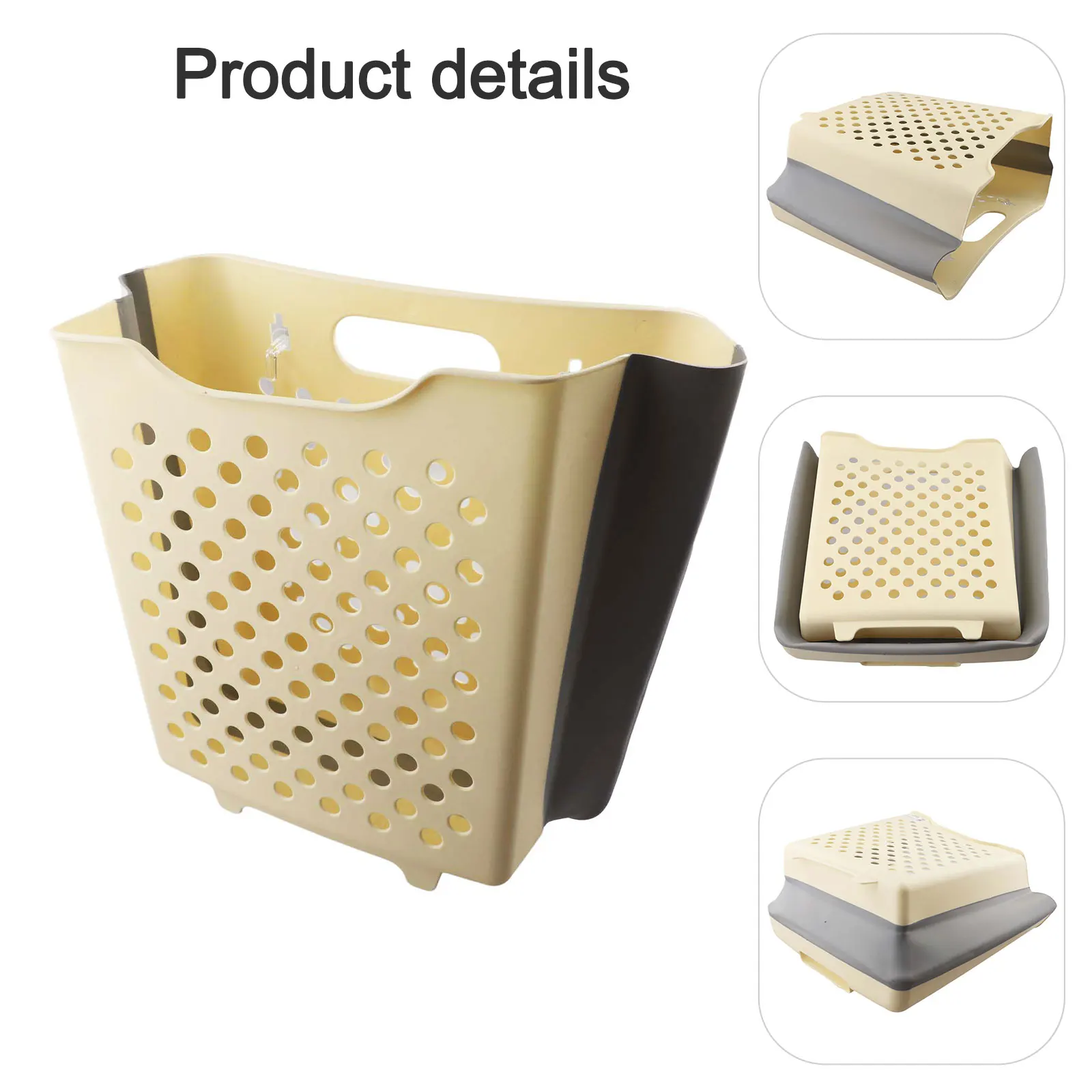 For Bathroom Use Foldable Dirty Clothes Basket Hollow Plastic Storage Efficient Sorting And Storing Fits In Bathroom Or Bedroom