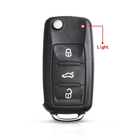 KEYYOU, 10 шт., 2/3 кнопочный флип-ключ, оболочка для VW Passat Polo Golf Touran Bora Ibiza Leon Octavia, флип-чехол, искусст...