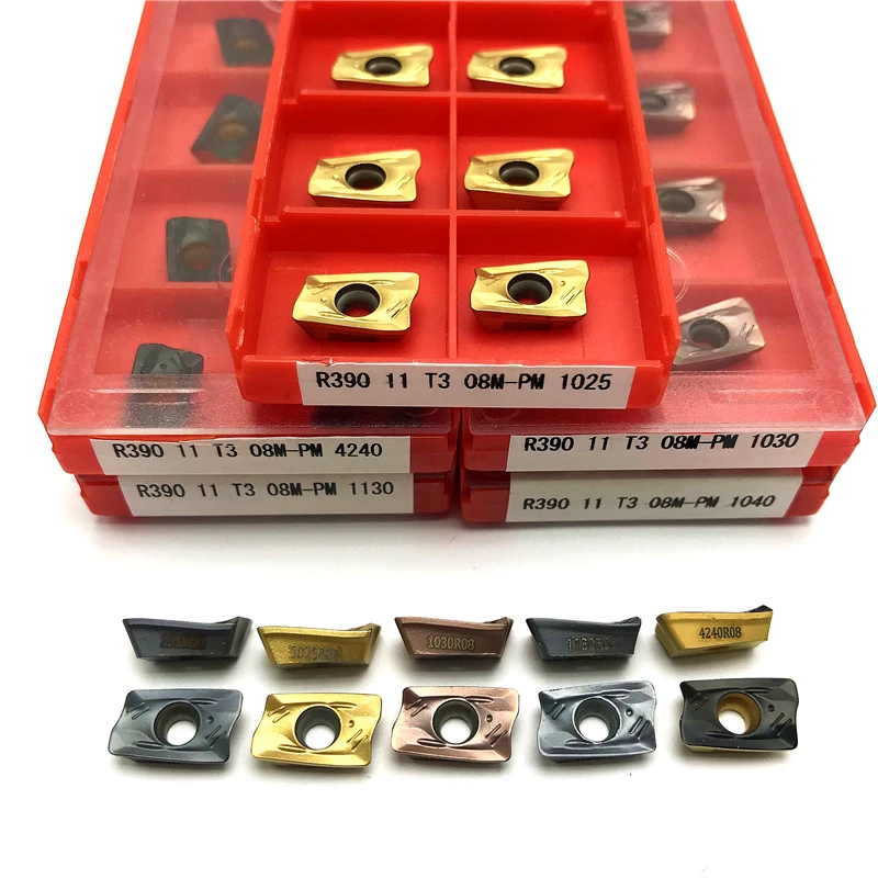 

R390 11T308 PM 1010 1025 1030 1040 1130 4020 Carbide Insert Lathe Metal Cutting Tool for CNC indexable Turning Milling