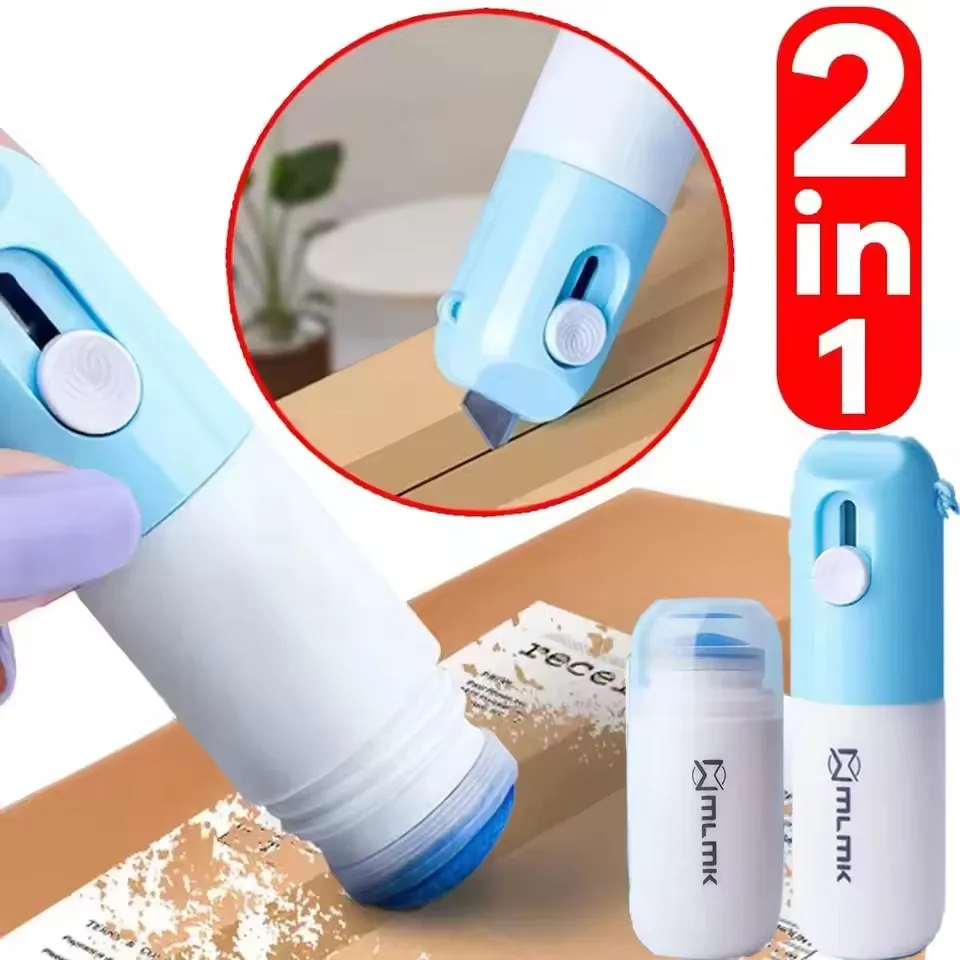 Retractable Box Opener Thermal Paper Correction Fluid With Unboxing Knife Privacy ID Information Blackout Theft Protection Stamp