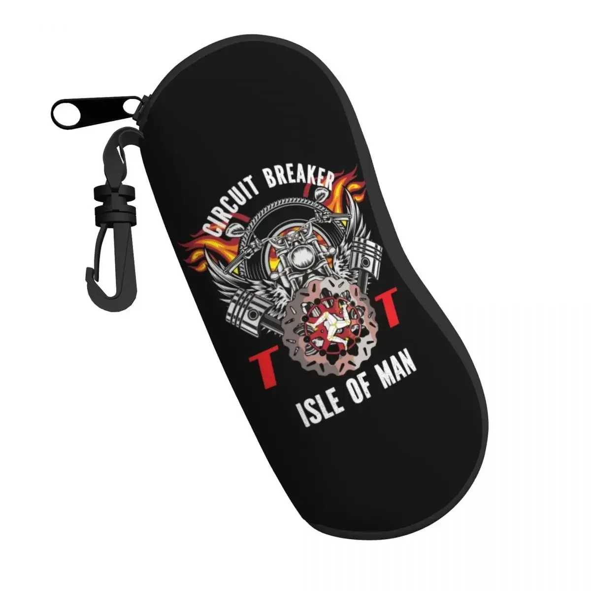 Isle Of Man UK Motorbike Eyeglass Glasses Case Women Men Soft Racing Race Day Sunglasses Protective Bag