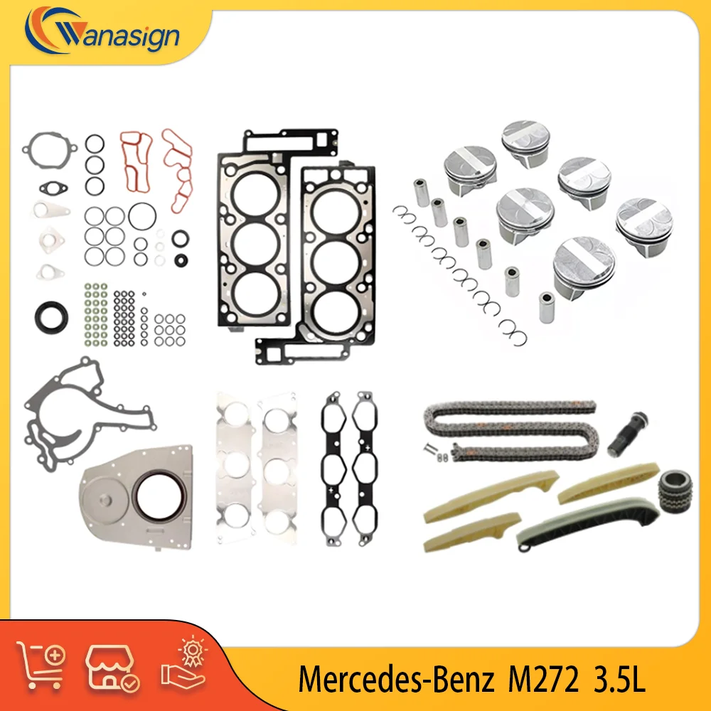 AUTO ENGINE PARTS Rebuilding Gasket Seals Overhaul Kit For Mercedes-Benz C350 W211 W166 3.5L V6 3.5 L T GAS DOHC 2005-2015