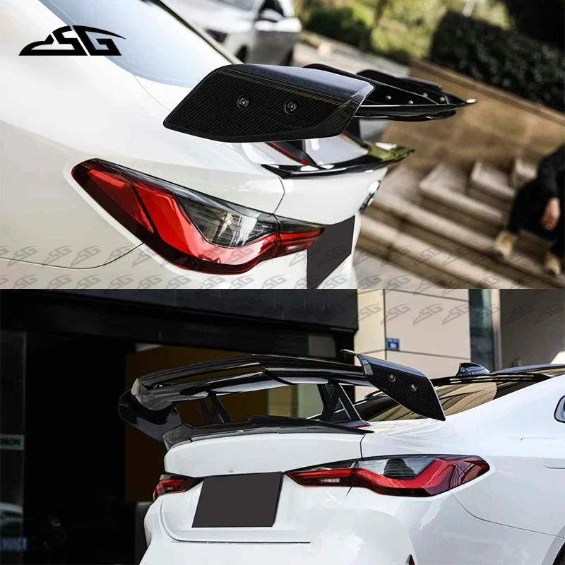 

Dry Carbon Fiber Rear Spoiler High Wing Swan Neck Spoiler for G82 G83 M4 Rear Wing Tail Car Accessories